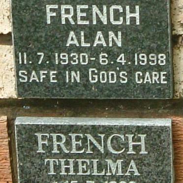 FRENCH Alan 1930-1998 :: FRENCH Thelma 1932-2002