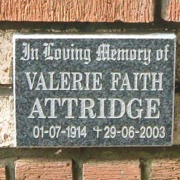 ATTRIDGE Valerie Faith 1914-2003