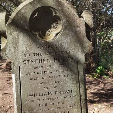 BROWN Stephen 1771-1840 :: BROWN William 1816-1843