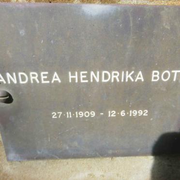 BOTHA  Andrea Hendrika 1909-1992