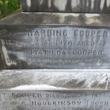 COOPER Harding -1876 :: COOPER Matilda -1870