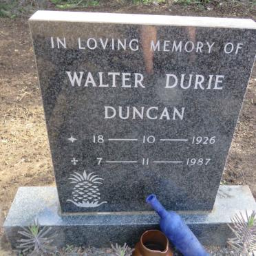 DUNCAN Walter Durie 1926-1987