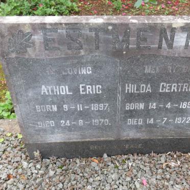 ESTMENT Athol Eric 1897-1970 &amp; Hilda Gertrude 1892-1972