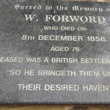 FORWORD W. -1858