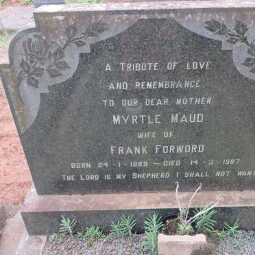 FORWORD Myrtle Maud 1889-1987