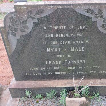 FORWORD Myrtle Maud 1889-1987