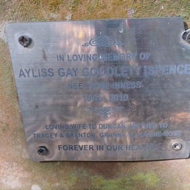 GOODLETT Ayliss Gay formerly SPENCE nee ROSE-INNES 1952-2010