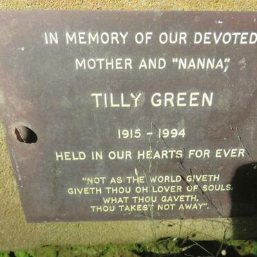 GREEN Tilly 1915-1994