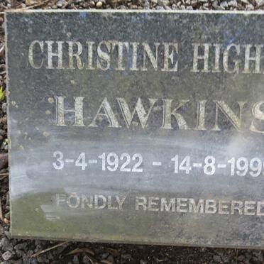 HAWKINS Christine Higham 1922-1999