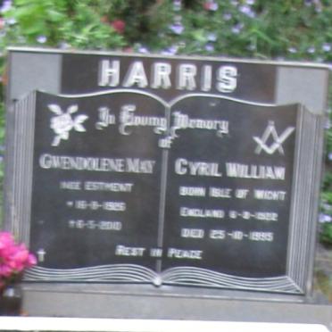 HARRIS Cyril William 1922-1995 &amp; Gwendolene May ESTMENT 1925-2010