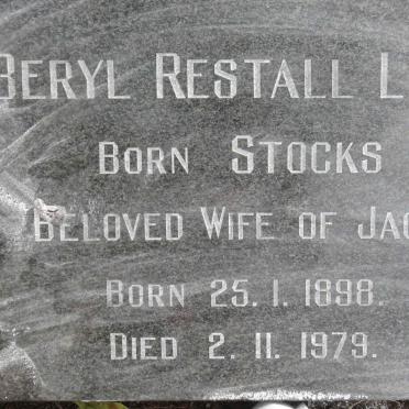 LEGG Beryl Restall nee STOCKS 1898-1979