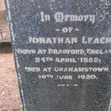 LEACH Jonathan 1852-1920