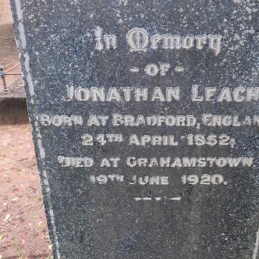 LEACH Jonathan 1852-1920