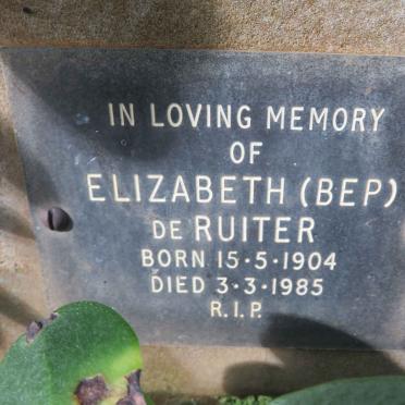 RUITER Elizabeth, de 1904-1985