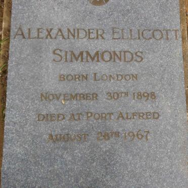 SIMMONDS Alexander Ellicott 1898-1967