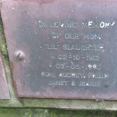 SLAUGHTER Lil 1912-1990