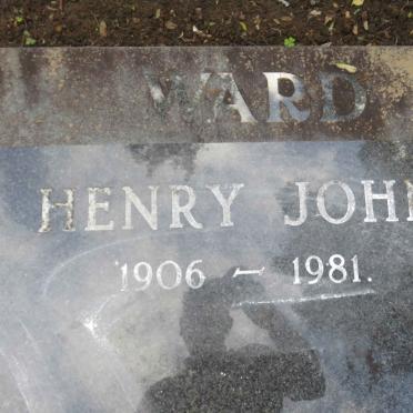 WARD Henry John 1906-1981