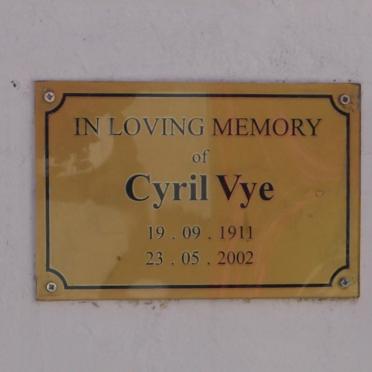 VYE Cyril 1911-2002