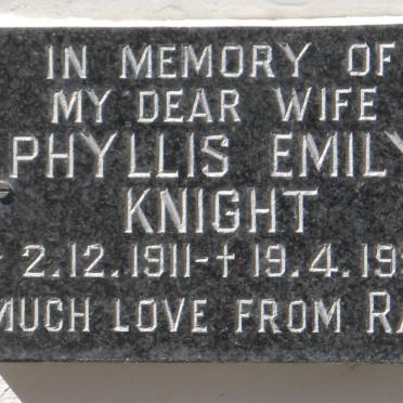 KNIGHT Phyllis Emily 1911-1993