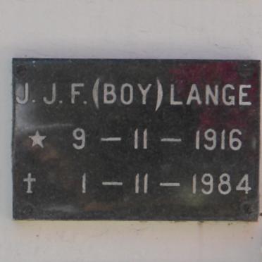 LANGE J.J.F. 1916-1984