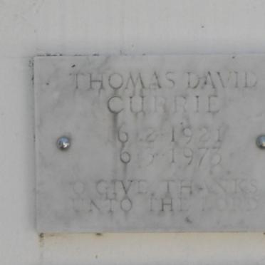 CURRIE Thomas David 1921-1973