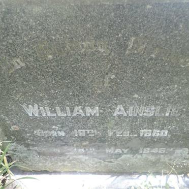 AINSLIE William 1860-1946