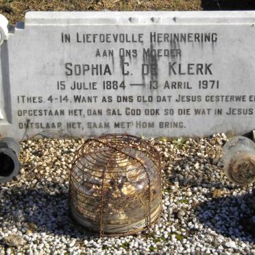 KLERK Sophia C., de 1884-1971