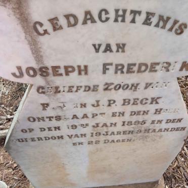 BECK Joseph Frederik -1895