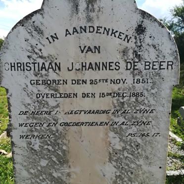 BEER Christian Johannes, de 1851-1885