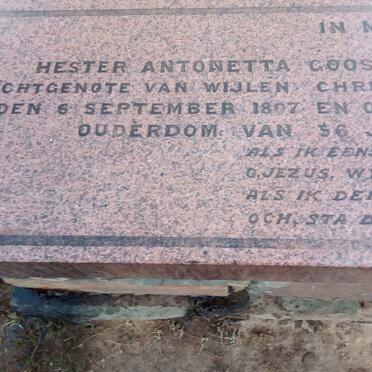 GOOSEN Hester Antonetta nee JANSE VAN RENSBURG 1807-1864