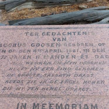 GOOSEN Christoffel Jacobus 1803-1881