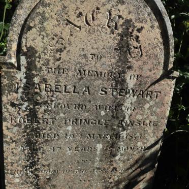 AINSLIE Isabella Stewart -1874
