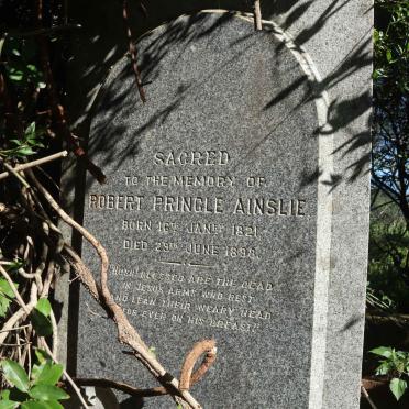 AINSLIE Robert Pringle 1821-1898