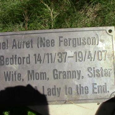 AURET Isobel nee FERGUSON 1937-2007