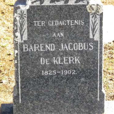 KLERK Barend Jacobus, de 1825-1902