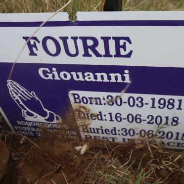 FOURIE Giouanni 1981-2018