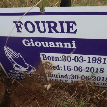 FOURIE Giouanni 1981-2018