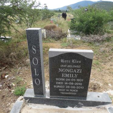 SOLO Nongazi Emily 1931-2010