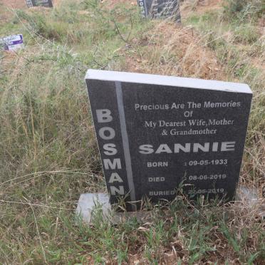 BOSMAN Sannie 1933-2019