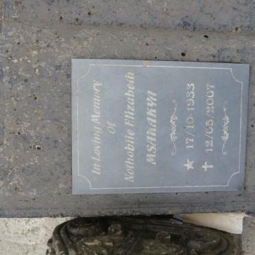 MSAKAKYA Nothobile Elizabeth 1933-2007