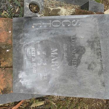 SCOTT Mary 1931-1986