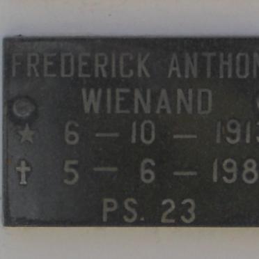 WIENAND Frederick Anthony 1913-1985