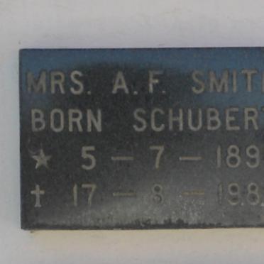 SMITH A.F. nee SCHUBERT 1899-1985