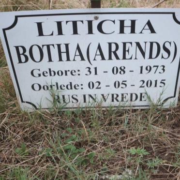 BOTHA Liticha nee ARENDS 1973-2015