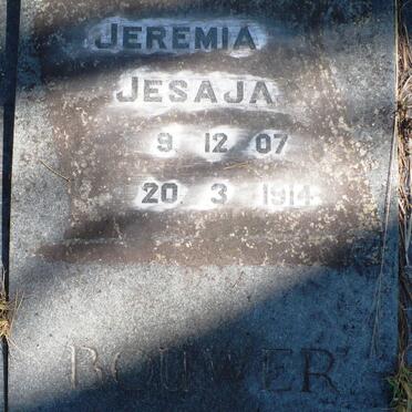 BOUWER Jeremia Jesaja 1907-1914