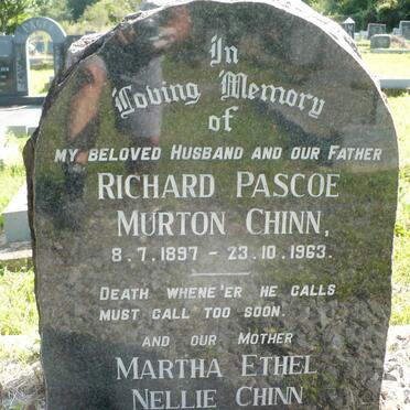 CHINN Richard Pascoe Murton 1897-1963 &amp; Martha Ethel Nellie BRYANT 1899-1980