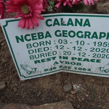 CALANA Nceba Geography 1959-2020