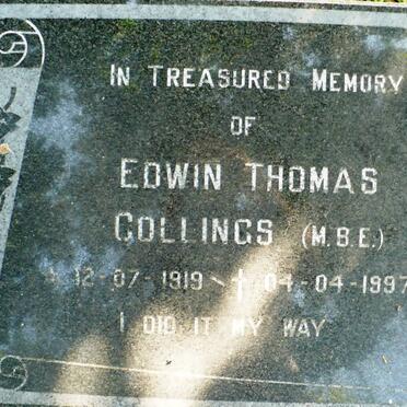COLLINGS Edwin Thomas 1919-1997