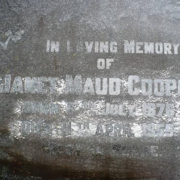 COOPER Janet Maud 1876-1955