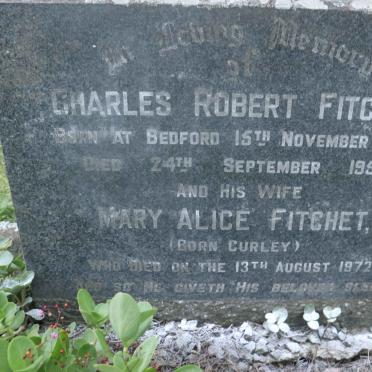 FITCHET Charles Robert 1871-1950 &amp; Mary Alice CURLEY -1972
